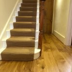 Jute boucle hemmed edge