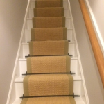 Coir bleached beige linen border