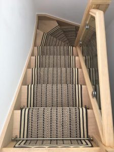 Winders are equal width to the stair runner