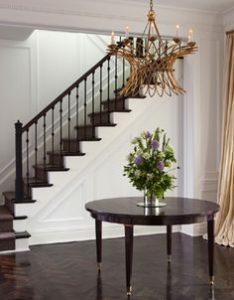 sisal chocolate makes a rich finish to these painted stairs