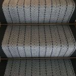 herringbone blue close up
