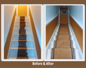 sisal-stair-runner-carpet-striped-border-before-and-after