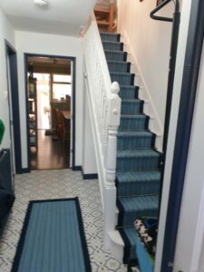 herringbone-navy-blue-border-stair-runner-review